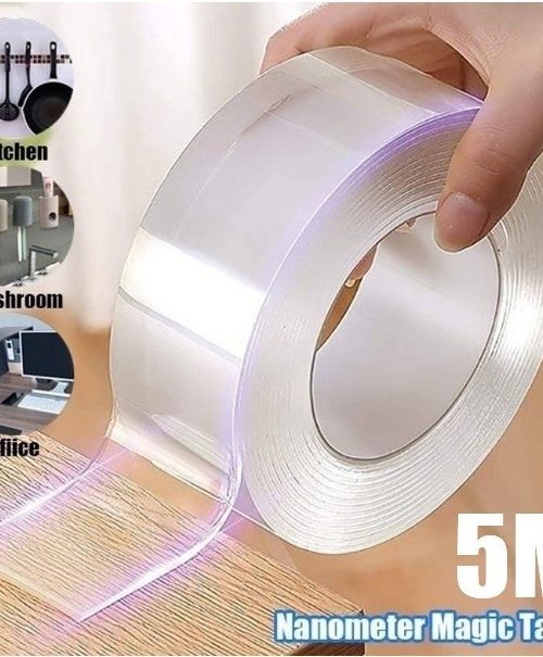 Fita Dupla Face Extra Forte Transparente NanoGel Silicone Mágica Adesiva Cola na Parede Móvel Porta