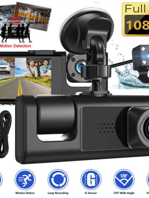 Gravação De Espelho Retrovisor Lente Dupla De 64GB Monitoramento De Carro HD 1080P Dianteira E Traseira