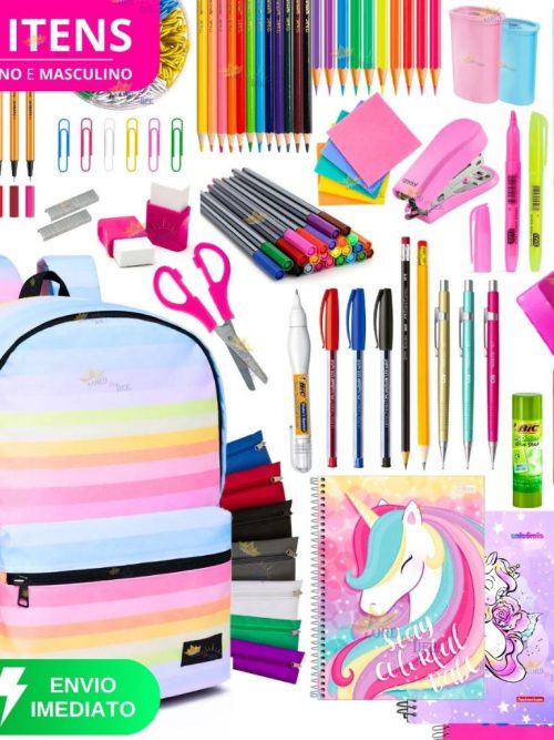 Kit Material Escolar Menina Completo Sem Com Mochila Feminina Escolar Material Estojo Escol Feminino